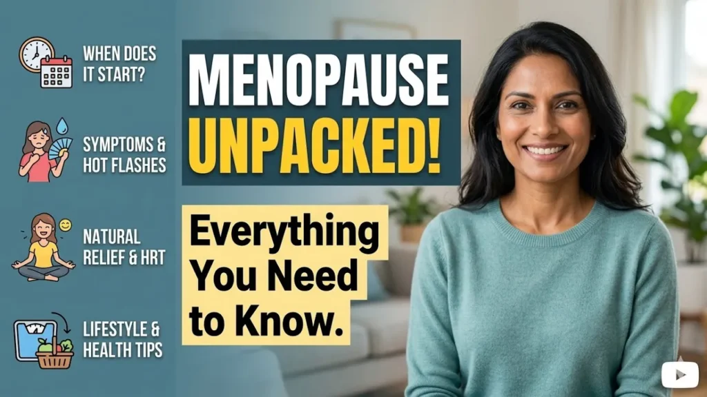 Menopause treatment in Delhi by Dr Mamta Agrawal showing symptoms like hot flashes, mood changes, irregular periods and expert care options