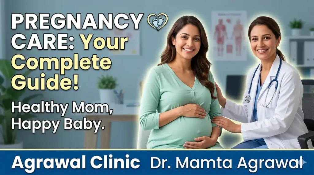 Pregnancy care complete guide with doctor consultation for healthy mother and baby