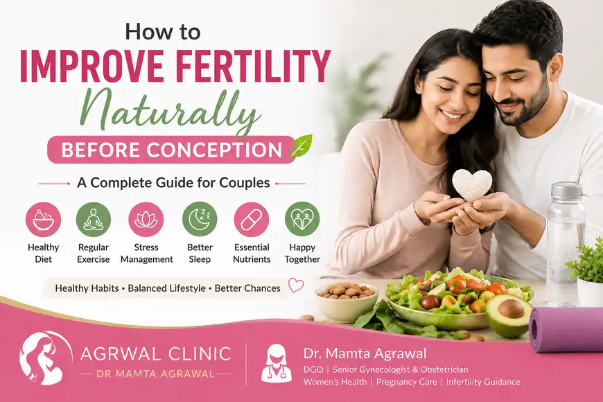 How to improve fertility naturally before conception with healthy diet, exercise, lifestyle changes, and preconception care.