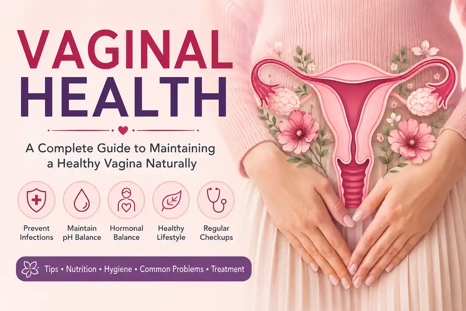 Vaginal Health Complete Guide to Maintaining a Healthy Vagina Naturally with women's reproductive health illustration